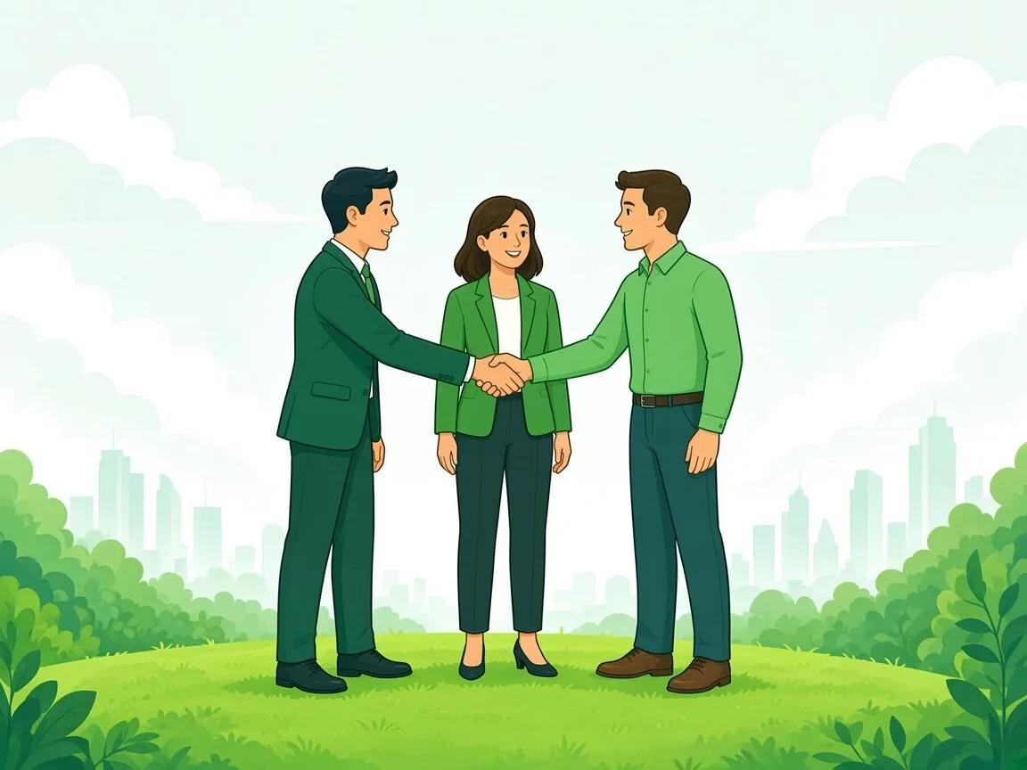 A requester, connector, and provider making an introduction
